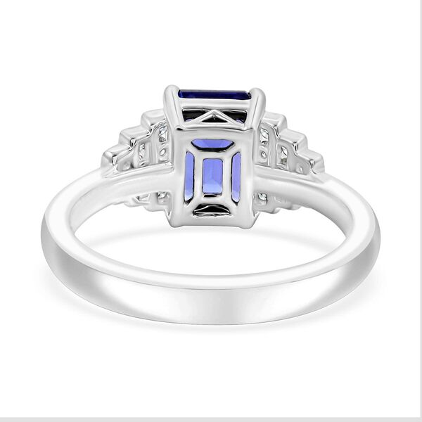 RHAPSODY zertifiziert und geprüft AAAA Tansanit und VS-EF Diamant Ring in 950 Platin - 2 ct. image number 4