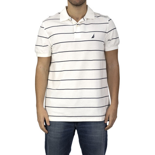 NAUTICA: Poloshirt mit aufgesticktem Logo, Weiß image number 0
