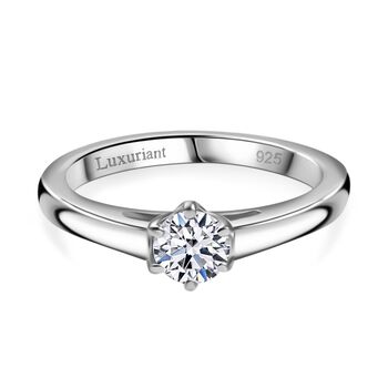 LUXURIANT DIAMOND - Lab Grown Diamant VS-EF SGL zertifiziert Ring 925 Silber rhodiniert (Gr&ouml;&szlig;e 17.00) ca. 0,50 ct