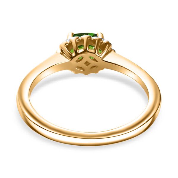 Nat&uuml;rlicher Chromdiopsid und Diamant Ring - 0,53 ct. image number 6