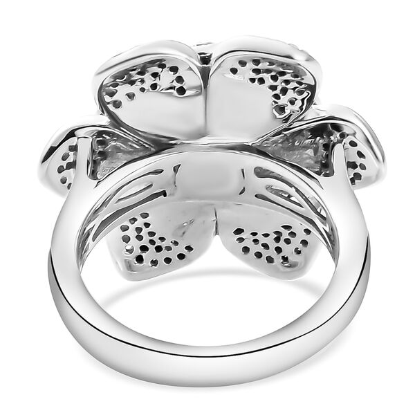 Diamant Rosen Ring 925 Silber platiniert  ca. 1,00 ct image number 6