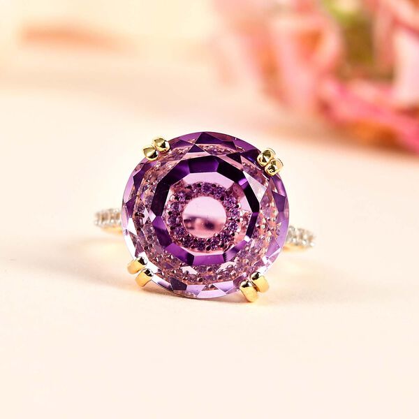 Rose De France Amethyst und Zirkon Ring- 15,65 ct. image number 2