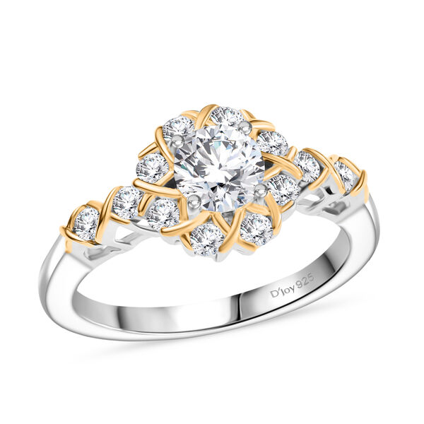D&rsquo;Joy Moissanit zweifarbiger Ring - 0,74 ct. image number 4