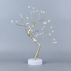 Warmwei&szlig;e 36 LED Baum Lampe, Gr&ouml;&szlig;e 50 cm, 3xAA (nicht inkl.), Gold und Wei&szlig;