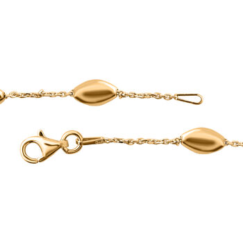 Barrel Bead Ketten-Armband in vergoldetem Silber, 19cm