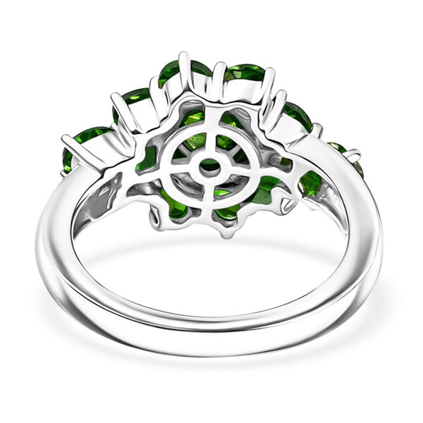 Nat&uuml;rlicher Chromdiopsid Ring 925 Silber platiniert  ca. 2,16 ct image number 6