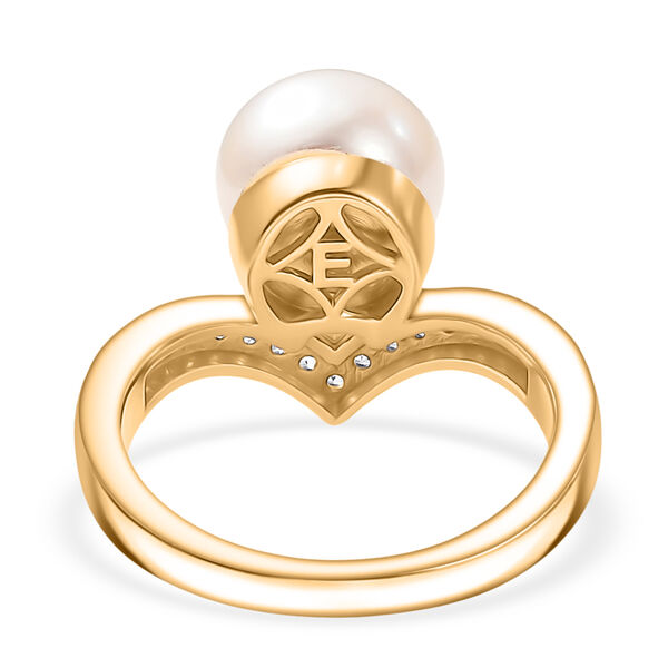 EverTrue S&uuml;&szlig;wasser Perle und Zirkon Ring image number 5