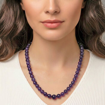 D'Joy AAA afrikanische Amethyst 50cm Halskette - 350 ct.