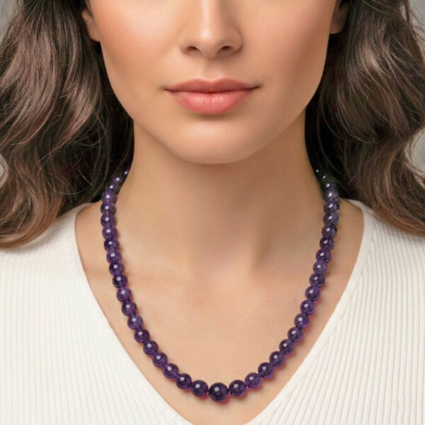 D'Joy AAA afrikanische Amethyst 50cm Halskette - 350 ct. image number 3