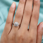 Weißer Diamant P Ring 925 Silber Platin-Überlagerung ca. 0,27 ct. image number 2