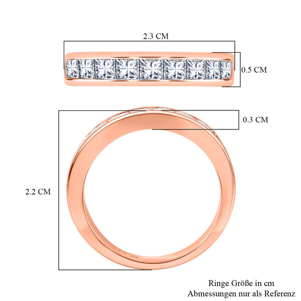 LUSTRO STELLA Zirkonia Ring in Silber mit Ros&eacute;gold Vermeil - 2,35 ct. image number 4
