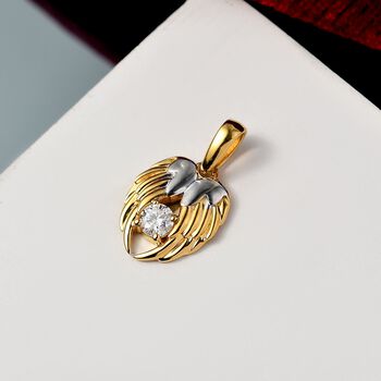 D&rsquo;Joy zweifarbiger Moissanit Anh&auml;nger - 0,20 ct.
