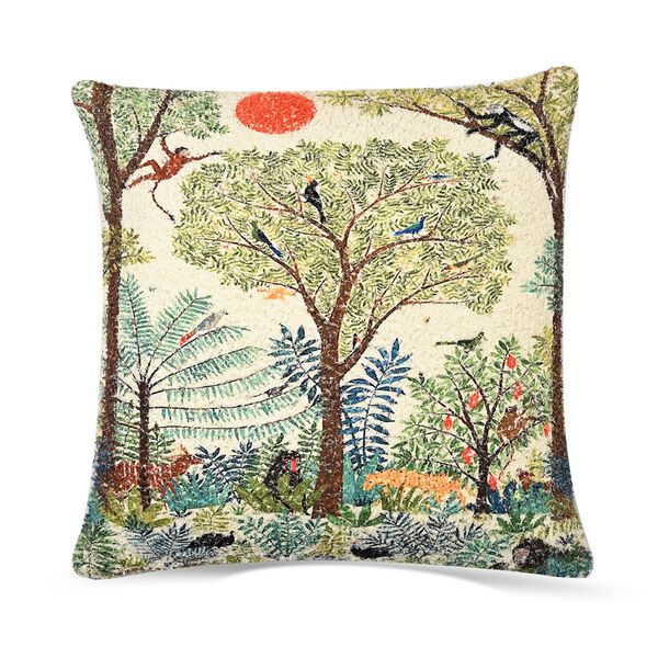 Digitaldruck Kissenh&uuml;lle aus Poly-Baumwollgewebe, 45x45cm, Bl&uuml;ten