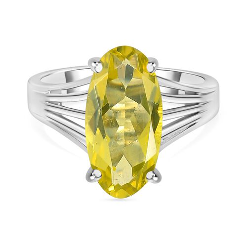 AAA Ouro Verde-Quarz Ring Edelstahl (Größe 18.00) ca. 4,17 ct image number 0