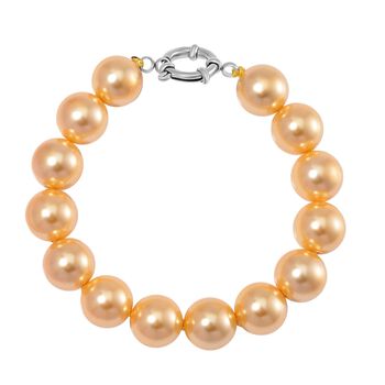 Goldenes Muschelkernperle Armband