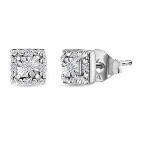 Weißer Diamant P3 Ohrringe, ca. 0,05 ct.