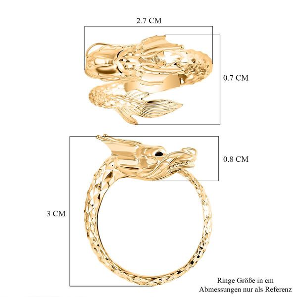 Royal Bali Kollektion- Drachen Ring und Anhänger in 375 Gold image number 6