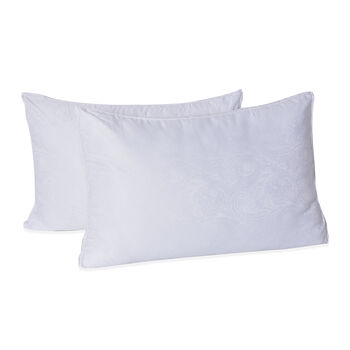 SERENITY NIGHT - 2er-Set Seiden Kissen mit Jacquard Bezug, Gr&ouml;&szlig;e  75x50 cm