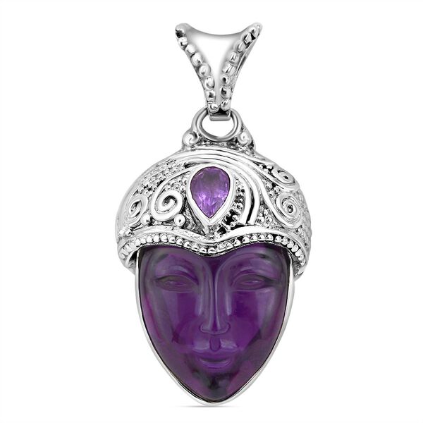 Sajen Silver- Afrikanischer Amethyst-Anhänger - 20,99 ct. image number 0
