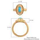 Natürlicher Sleeping Beauty Türkis-Ring, 925 Silber vergoldet  ca. 0,58 ct image number 6