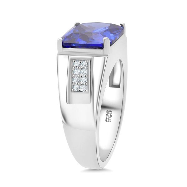 Lustro Stella Blauer Zirkonia Ring 925 Silber rhodiniert (Größe 19.00) image number 4