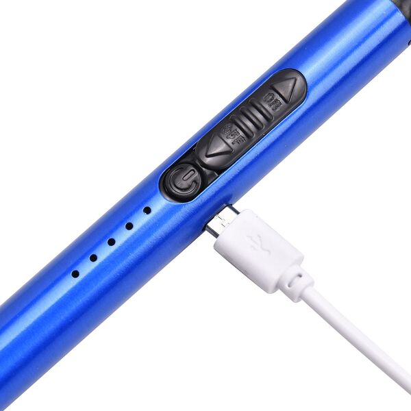 Elektrisches, wiederaufladbares Stabfeuerzeug mit flexiblem Hals, Blau image number 5