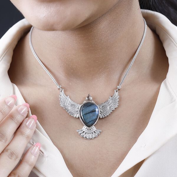 AAA Labradorit Halskette, 45cm - 27,45 ct. image number 4