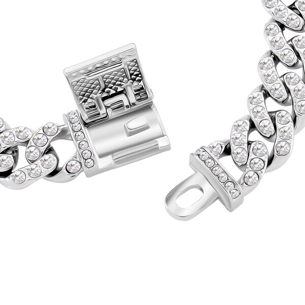 Wei&szlig;er Kristall Armband, Herz-Motiv, ca. 19 cm image number 6