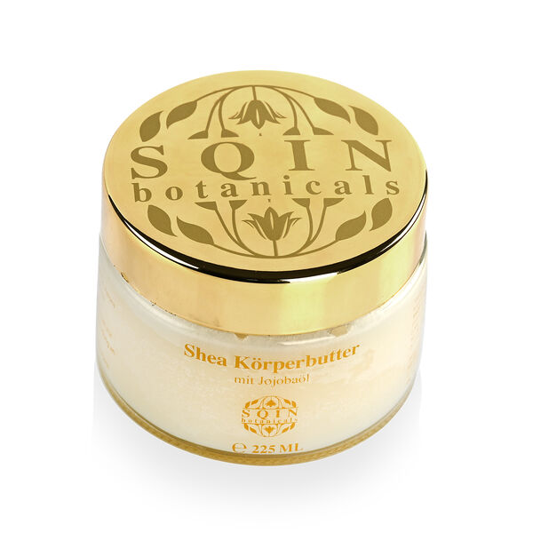 Shea K&ouml;rperbutter mit Jojoba&ouml;l inkl. Rosenquarz Gua Sha, 225 ml image number 2