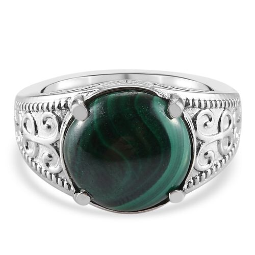 Malachit Ring Edelstahl image number 0