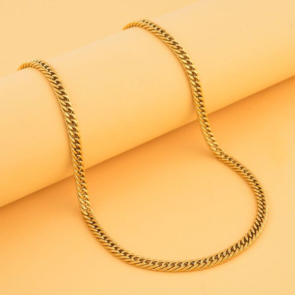 Doppel-Panzerkette, ca. 50 cm, ca. 26,00 g, goldfarben image number 2