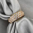 LUSTRO STELLA Hergestellt mit ZIRKONIA Cluster Ring 925 Silber 585 Vergoldet (Größe 16.00) ca. 2,25 ct image number 1