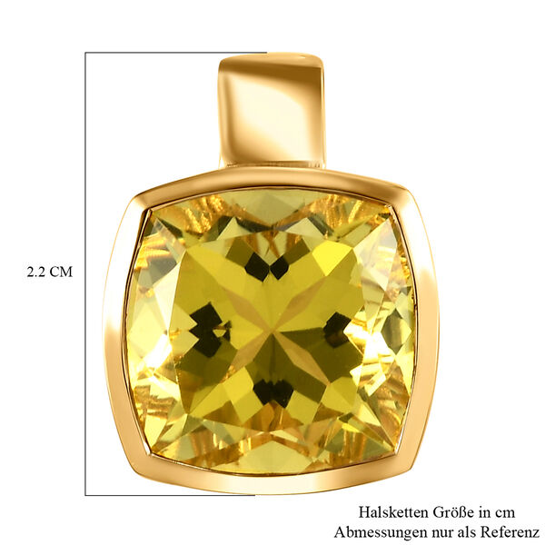 Ouro Verde-Quarz Anh&auml;nger, 925 Silber vergoldet ca. 11.27 ct image number 6