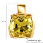 Ouro Verde-Quarz Anhänger, 925 Silber vergoldet ca. 11,27 ct image number 5