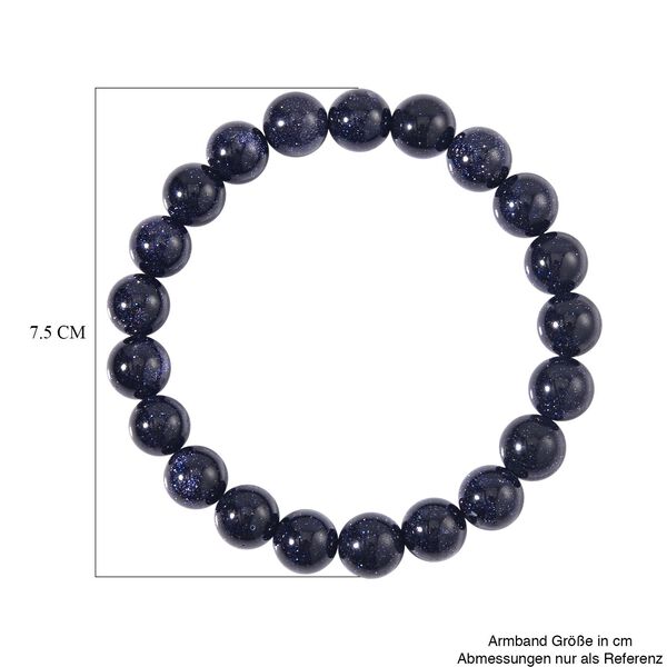 Blauer Sandstein Armband, (9-11mm), 18 cm, ca. 170.00 ct image number 4