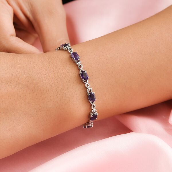 Afrikanischer Amethyst 19 cm Armband- 3,54 Karat image number 3