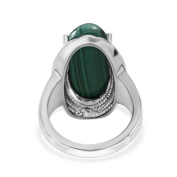 Malachit Ring, Edelstahl (Gr&ouml;&szlig;e 17.00) ca. 15.06 ct image number 6