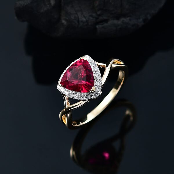 LUXURIANT DIAMOND- zertifiziert und gepr&uuml;ft AAA Labor Bixbit und Labor Diamant Ring in 417 Gold - 3,5 ct. image number 1