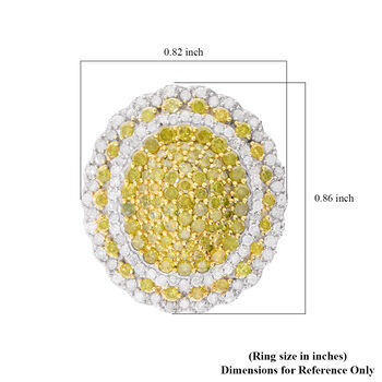 Gelber und wei&szlig;er Diamant-Ring - 1,50 ct.