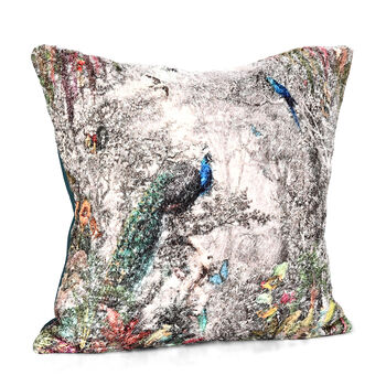 poly cortton woven digital Animal printed rubbed cushion cover Size-45x45 cms Color- Multi 