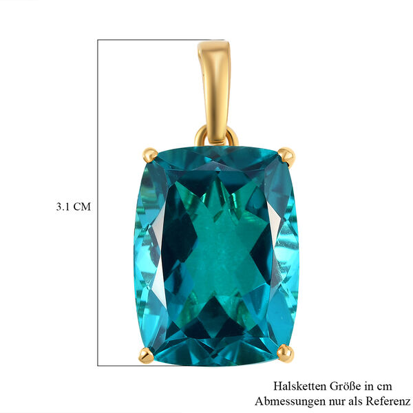 Capri-Blau Triplett Quarz-Solit&auml;r-Anh&auml;nger in Silber, 21,24 ct. image number 6