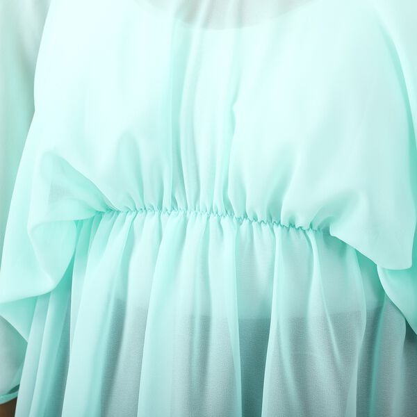 V-Ausschnitt Chiffon Top, Hellgrün image number 4