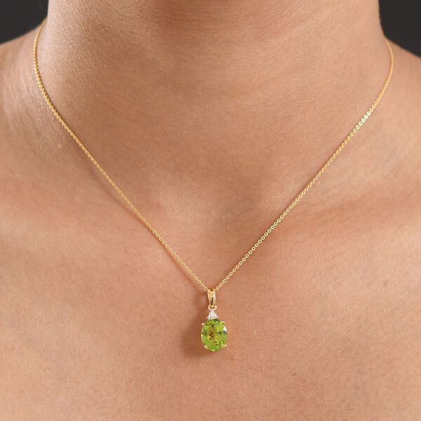 D'Joy Peridot und Moissanit Anh&auml;nger - 2,84 ct. image number 3