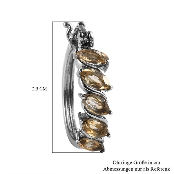 Citrin-Creolen, Edelstahl ca. 2,20 ct image number 5