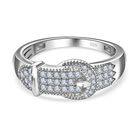 Weißer Diamant Ring, 925 Silber rhodiniert (Größe 20.00) ca. 0.25 ct