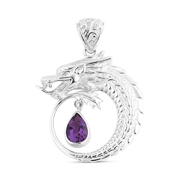 Afrikanischer Amethyst Anh&auml;nger, 925 Silber ca. 1.28 ct.