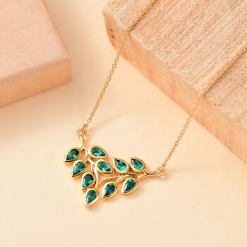 Labor Smaragd Halskette, 45 cm - 1,90 ct.