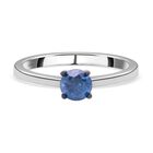 Blauer Diamant Ring, 925 Silber platiniert (Größe 20.00) ca. 0.50 ct