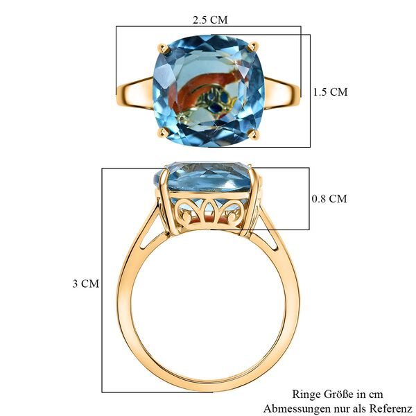 GP Trionfo Kollektion- Himmelblauer Topas und Kanchanaburi blauer Saphir Ring - 13,56 ct. image number 8