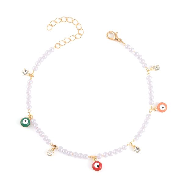 Wei&szlig;er Kristall Schmuckset Eisen emailliert, Eisen Std Gelb image number 5